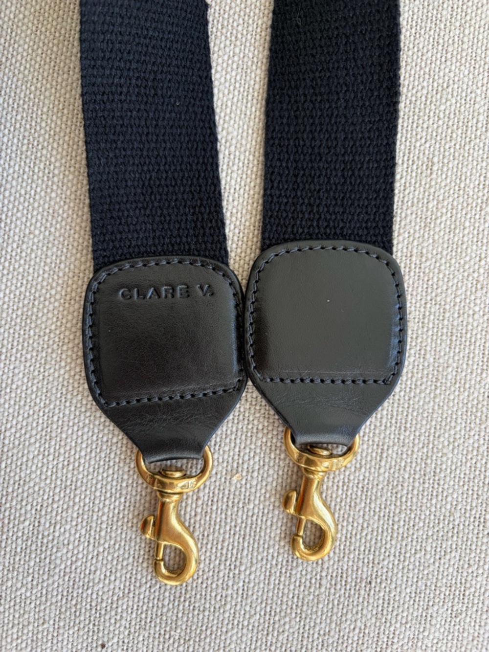 CLARE V Black Crossbody Strap - Picture 2 of 4